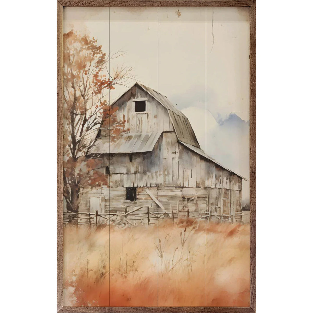 Rustic Barn Wood Framed Print