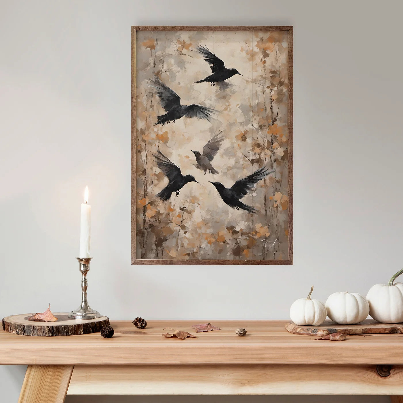 Crows Wood Framed Print