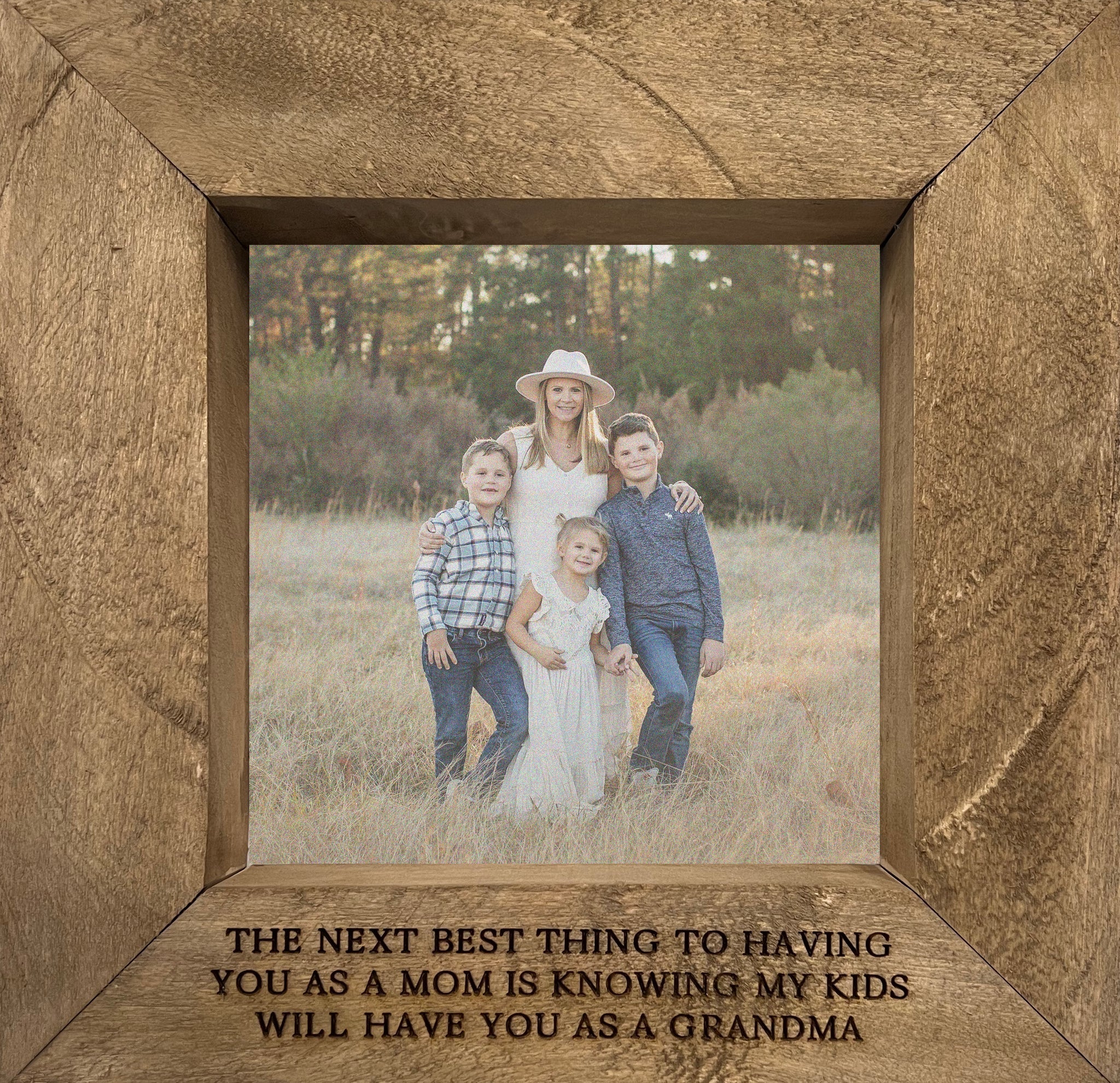 Mother's Day Engraved Timberwood Photo Frame