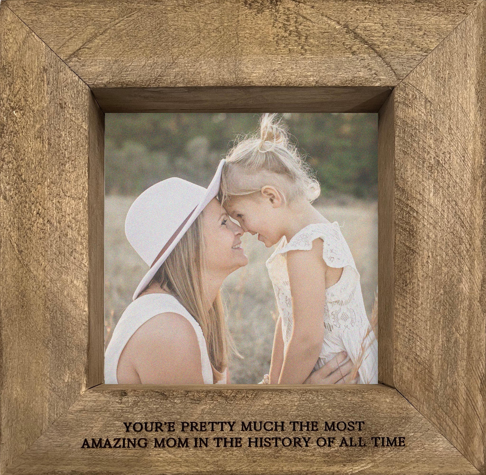 Mother's Day Engraved Timberwood Photo Frame