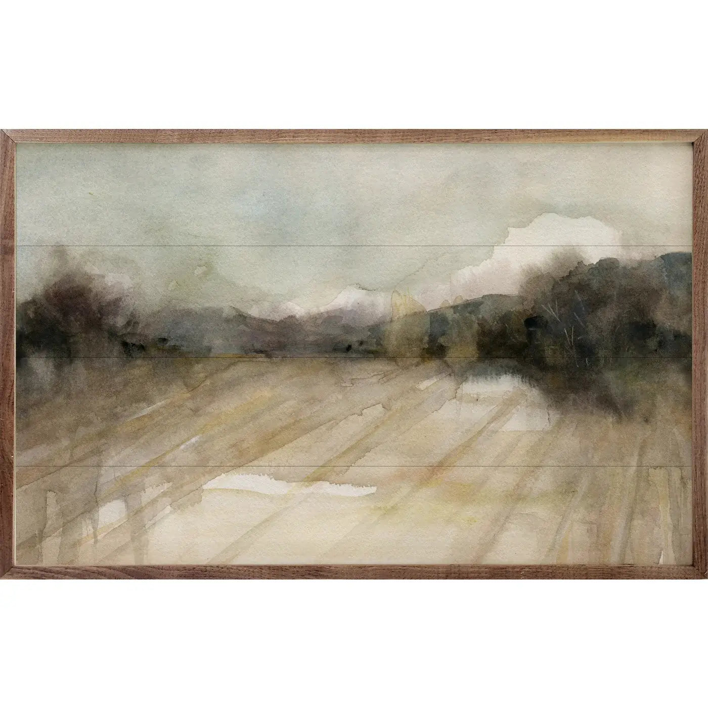 Abstract Field Wood Framed Print