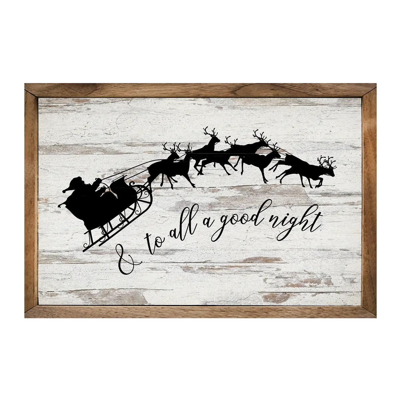 And To All A Good Night Wood Framed Print