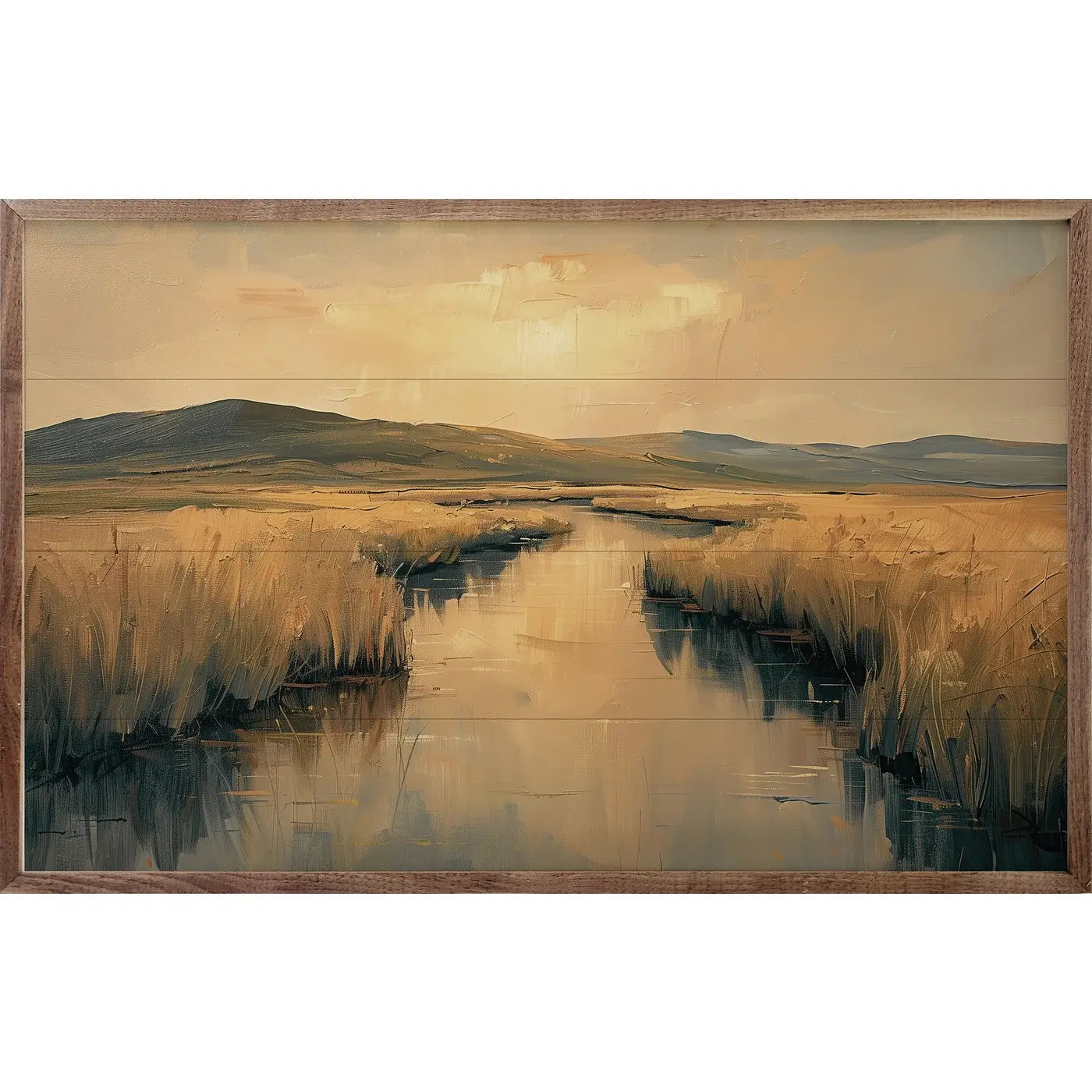 Lowlands Marsh Wood Framed Print