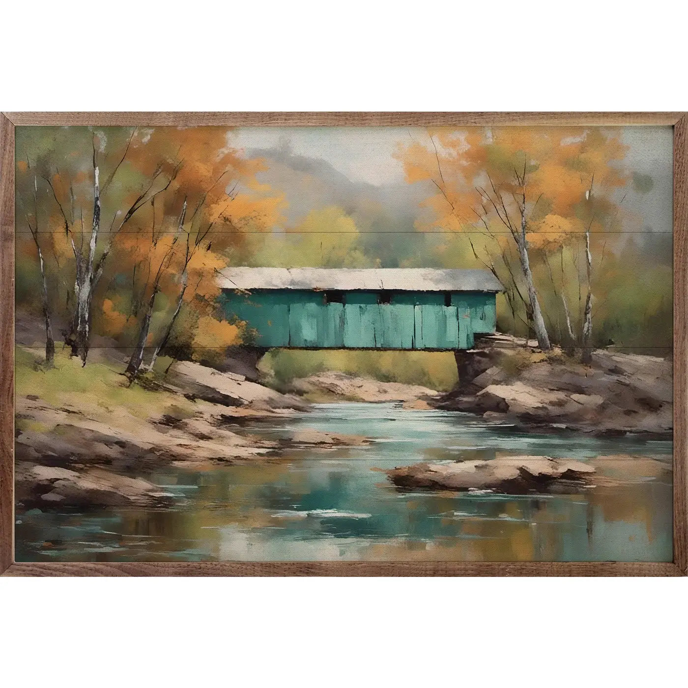 Mint Bridge Wood Framed Print