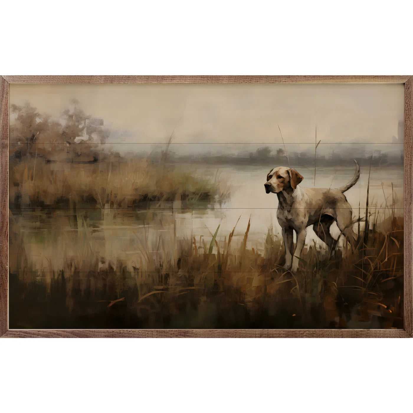 On The Hunt Wood Framed Print