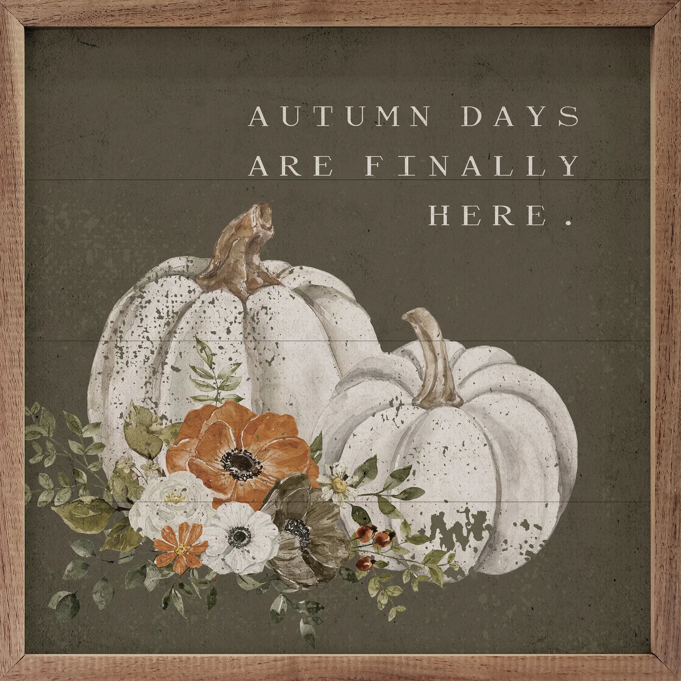 Autumn Days Are Here Wood Framed Print