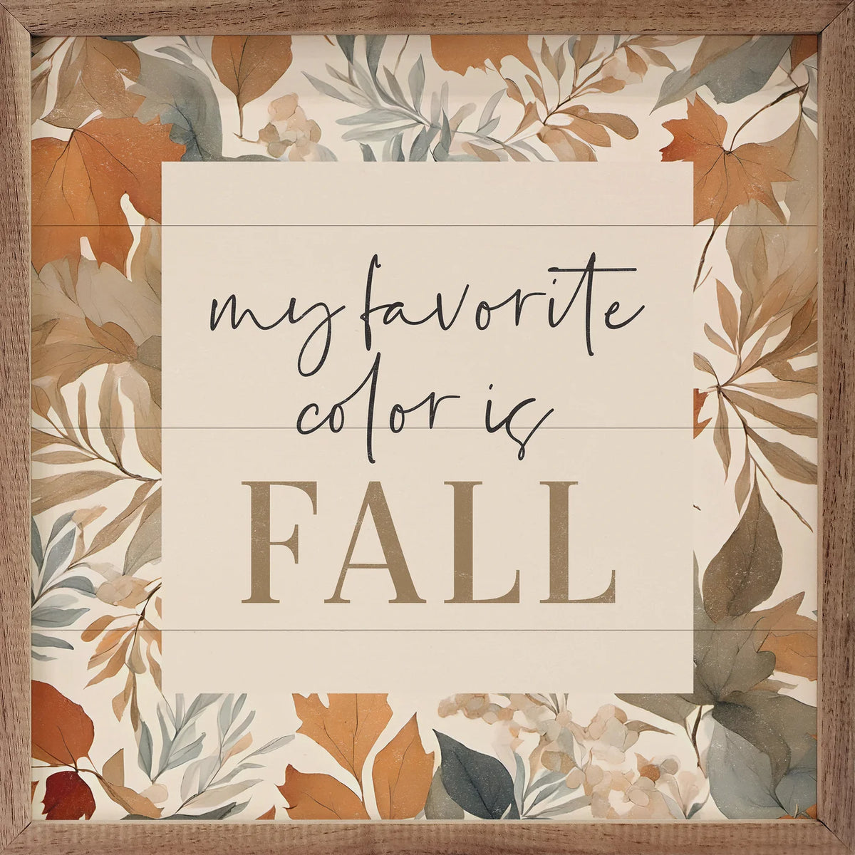 Fall My Favorite Color Wood Framed Print