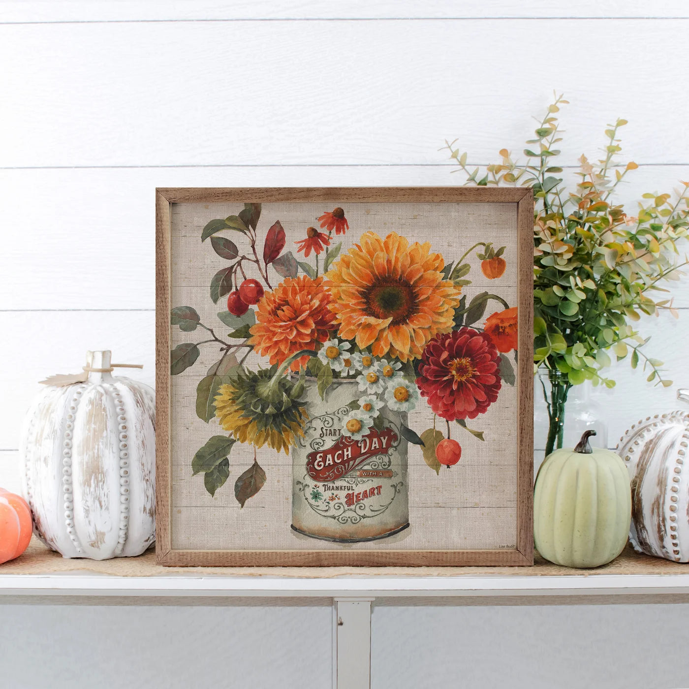 Autumn In Bloom Wood Framed Print