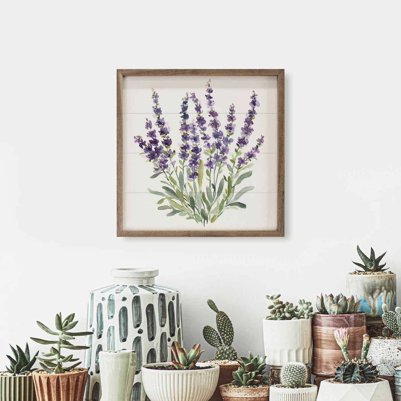 Lavender Botanical II By Carol Robinson Wood Framed Print