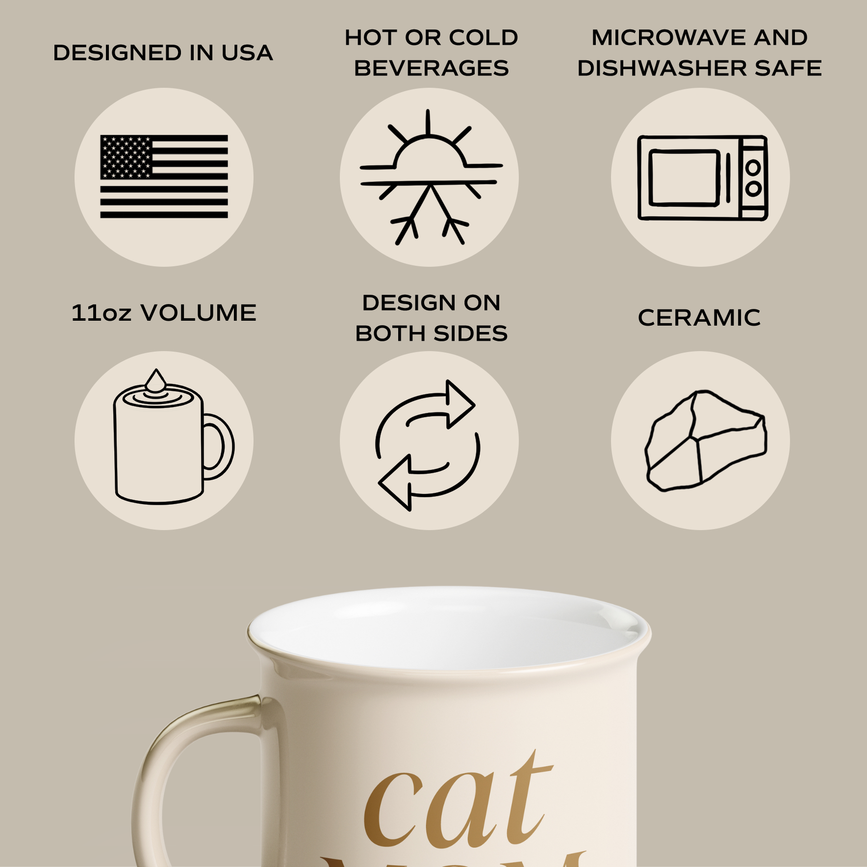 Cat Mom Campfire Coffee Mug