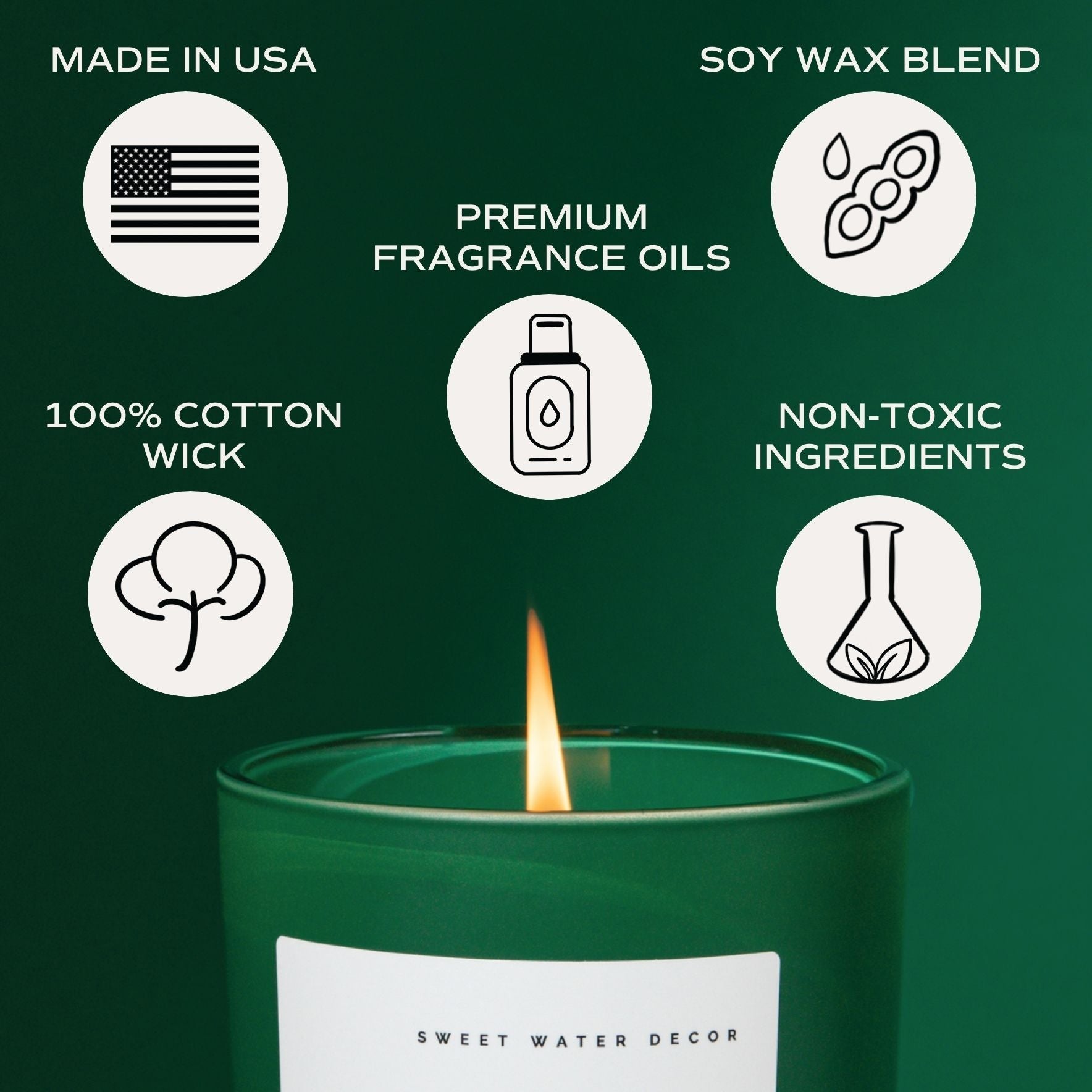 Fa La La La La Green Matte Jar Candle