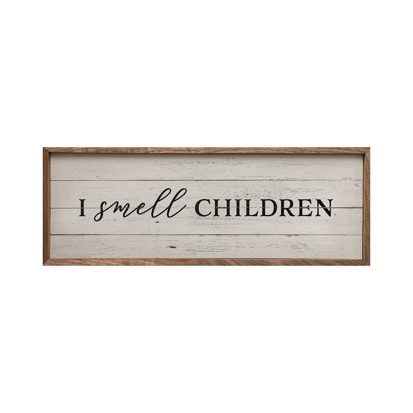 I Smell Children Wood Framed Print