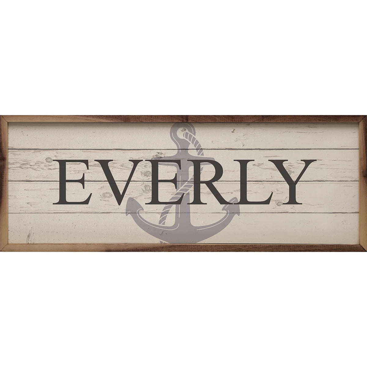 Personalized Name Anchor Wood Framed Print