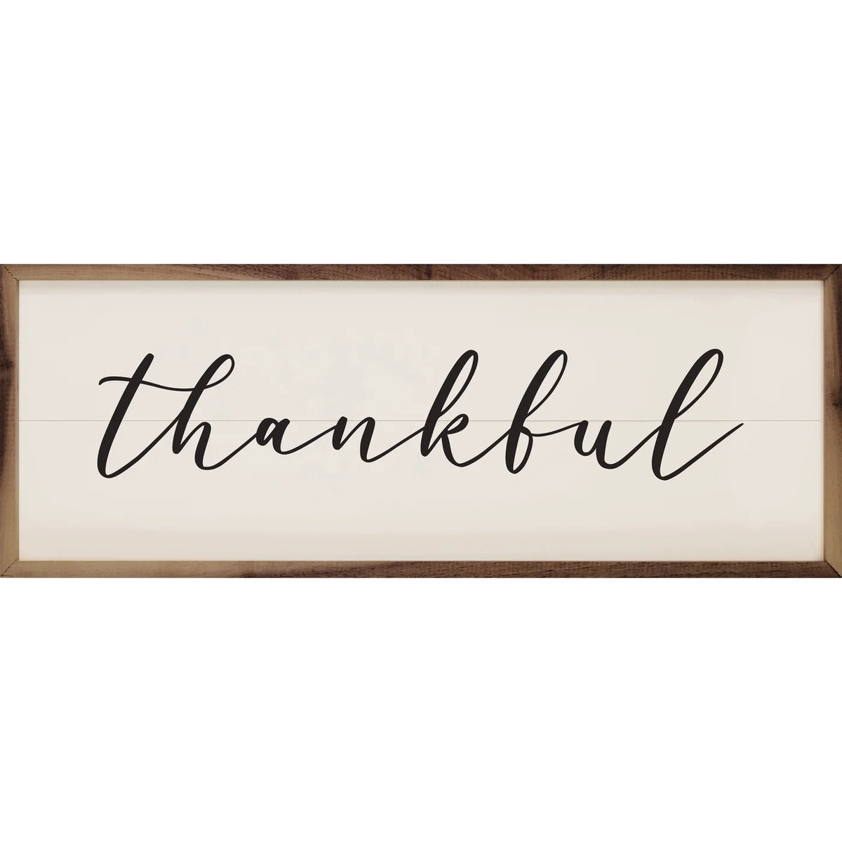 Thankful Wood Framed Print