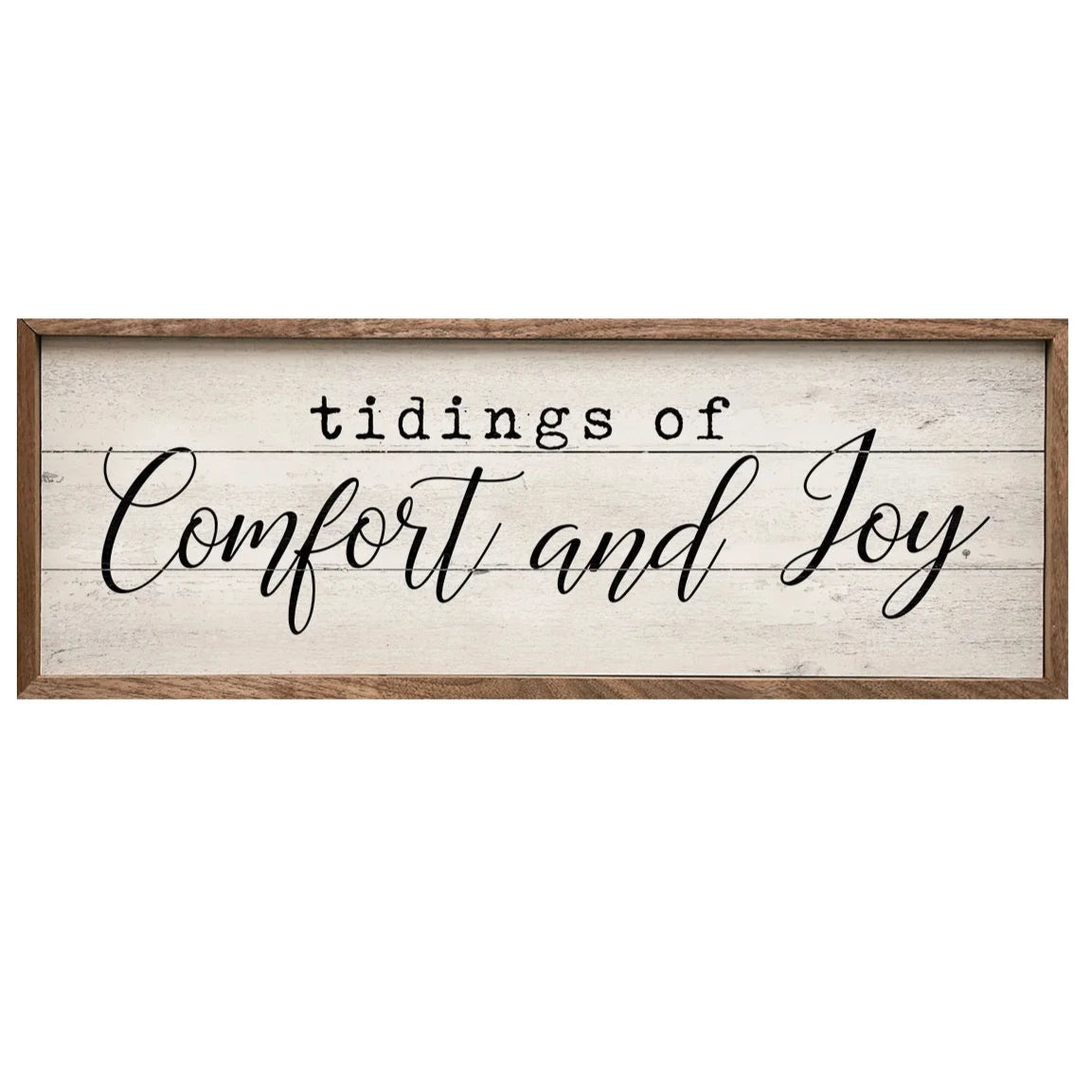 Tidings Of Comfort & Joy Wood Framed Print