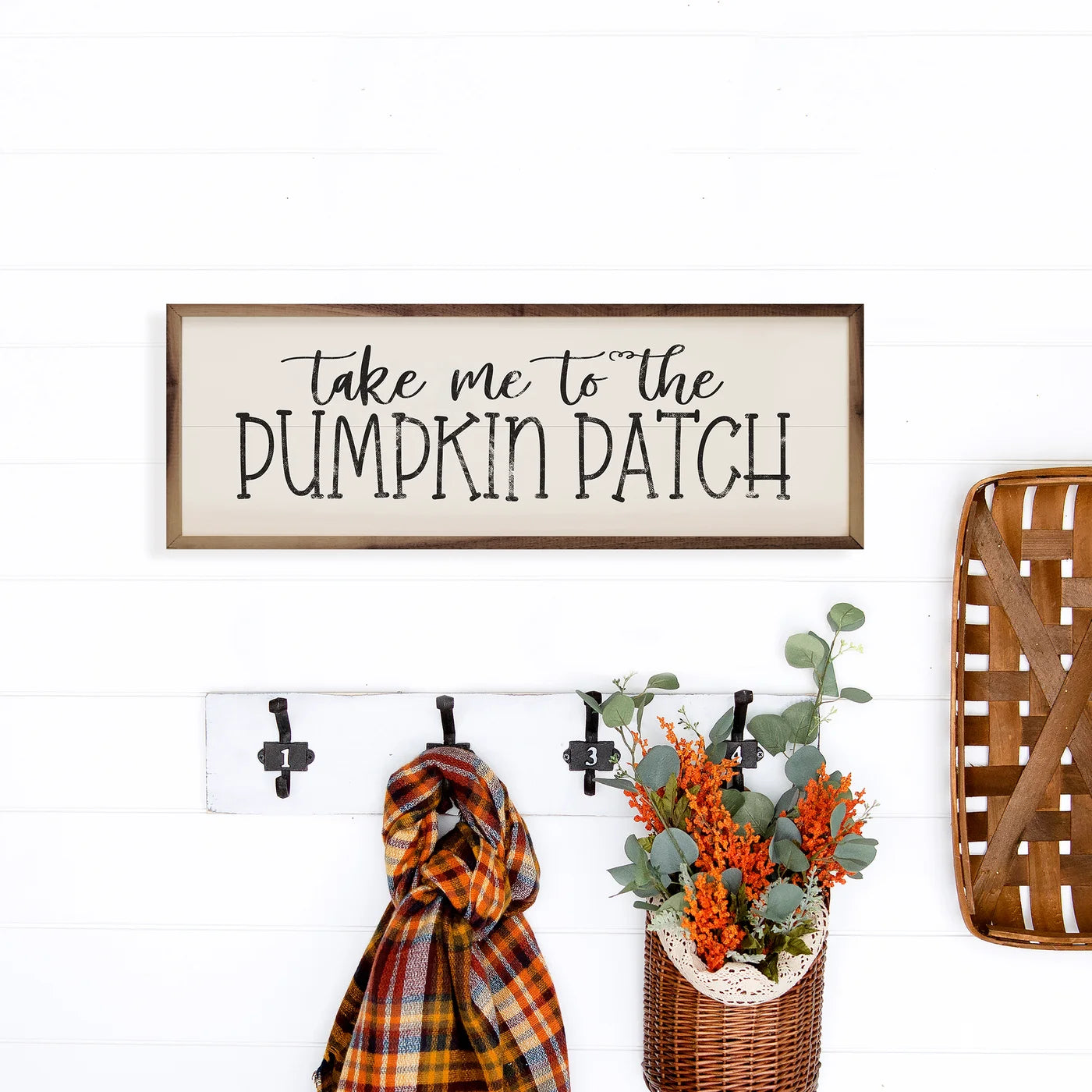 Take Me To The Pumpkin Patch Wood Framed Print