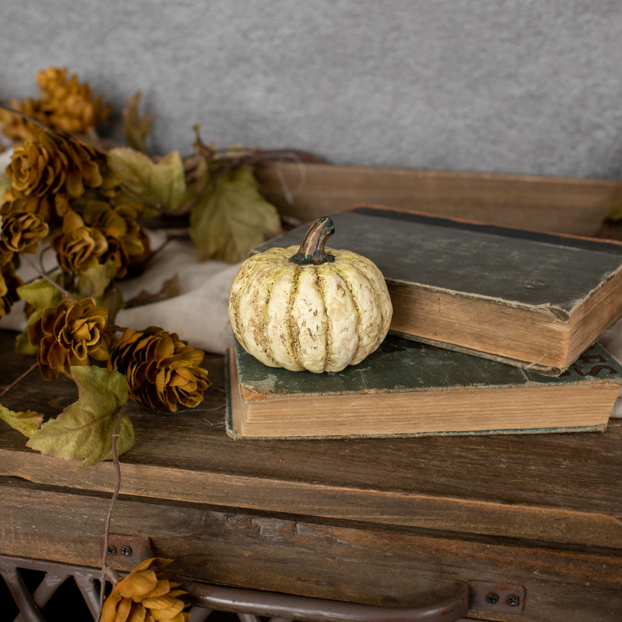 White Mache Pumpkin