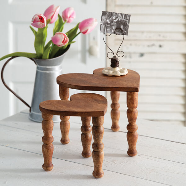 Tabletop Heart Stool Set