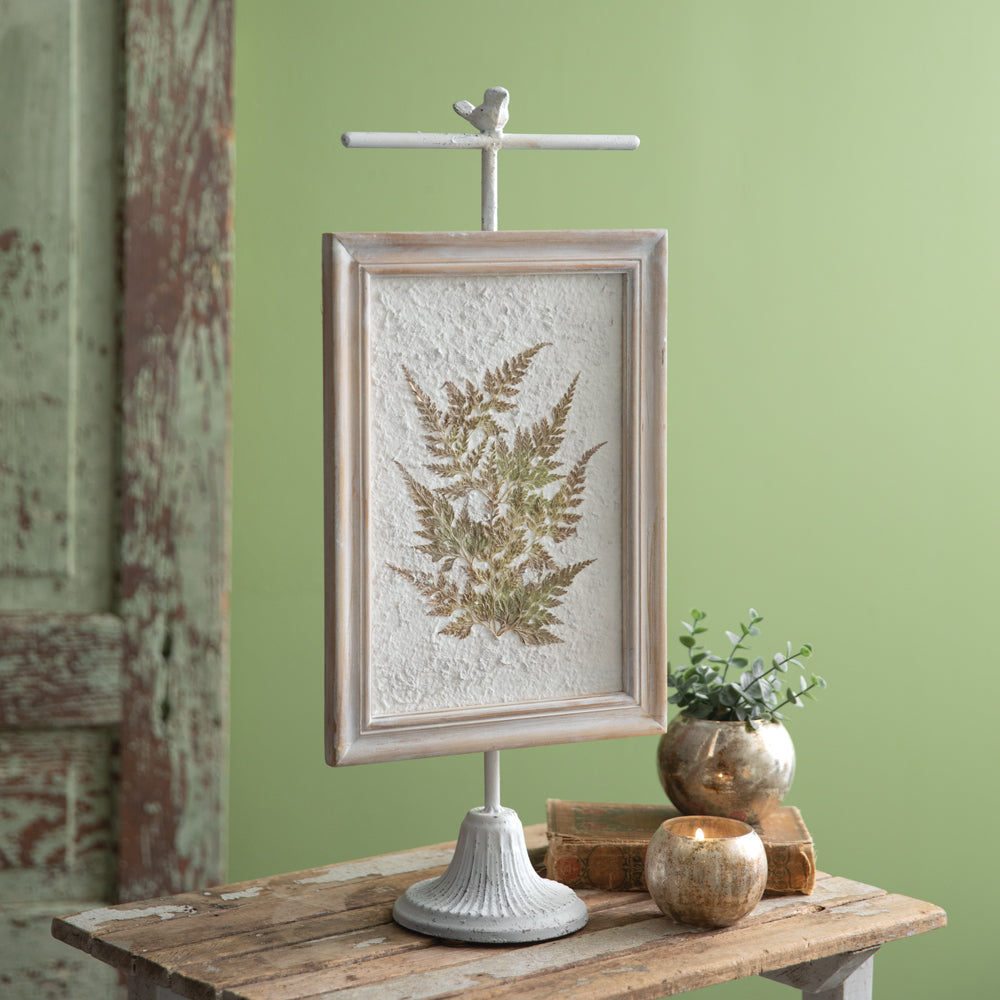 Pressed Botanical Fern on Stand