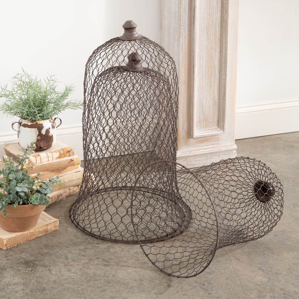 Chicken Wire Bell Cloche Set