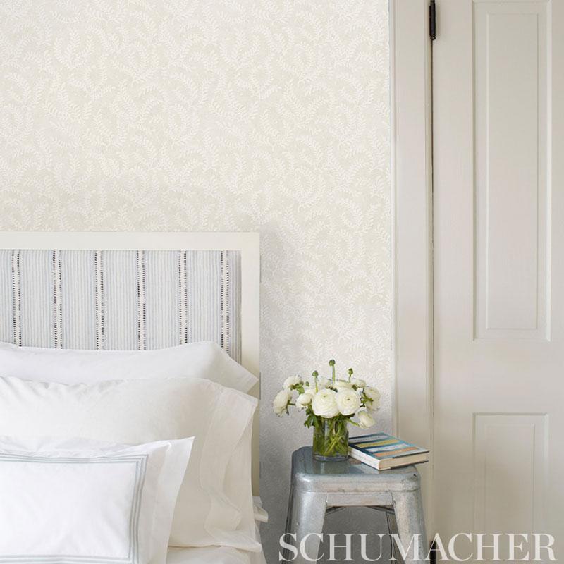 Schumacher Etched Fern Wallpaper