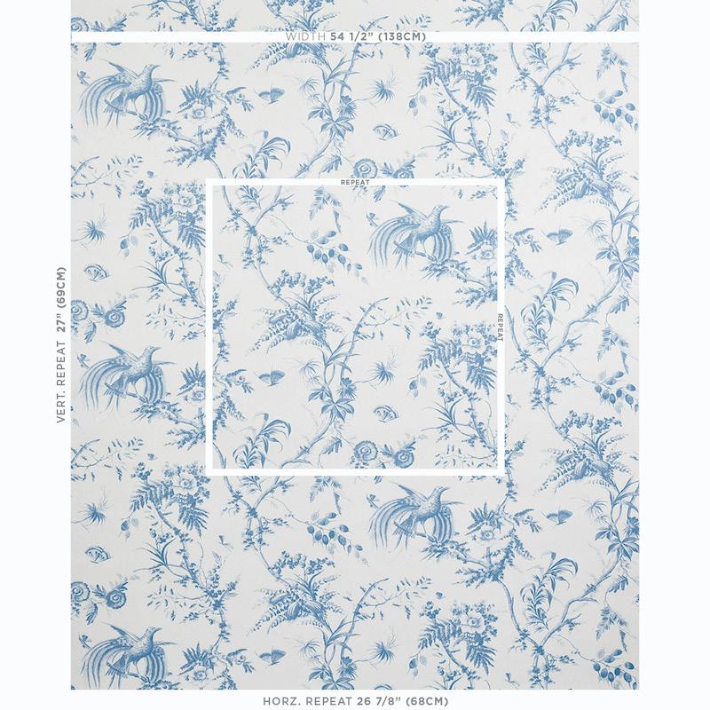 Schumacher Toile De La Prairie Wallpaper