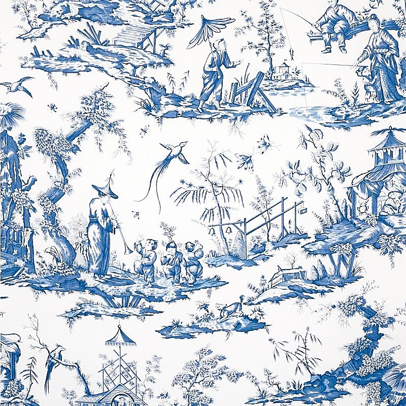 Schumacher Shengyou Toile Wallpaper