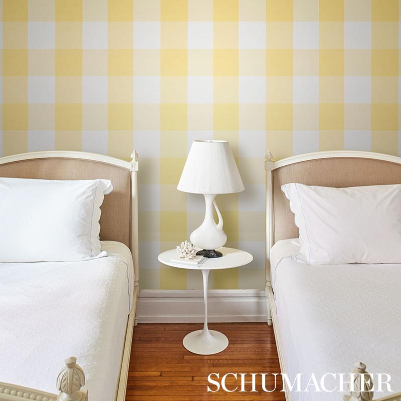 Schumacher Willa Check Large Wallpaper