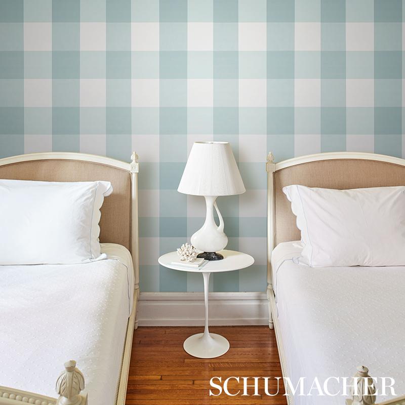 Schumacher Willa Check Large Wallpaper