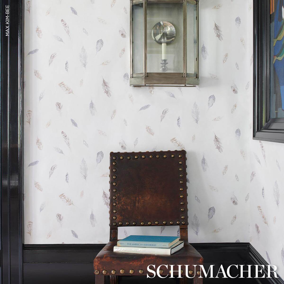 Schumacher Woodland Feathers Wallpaper