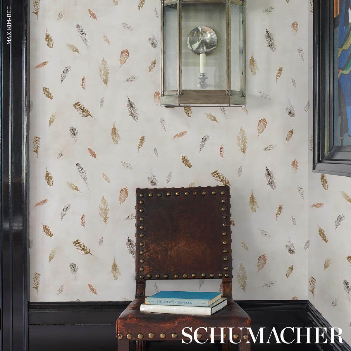 Schumacher Woodland Feathers Wallpaper