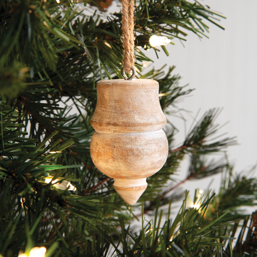 Wood Top Ornament Set