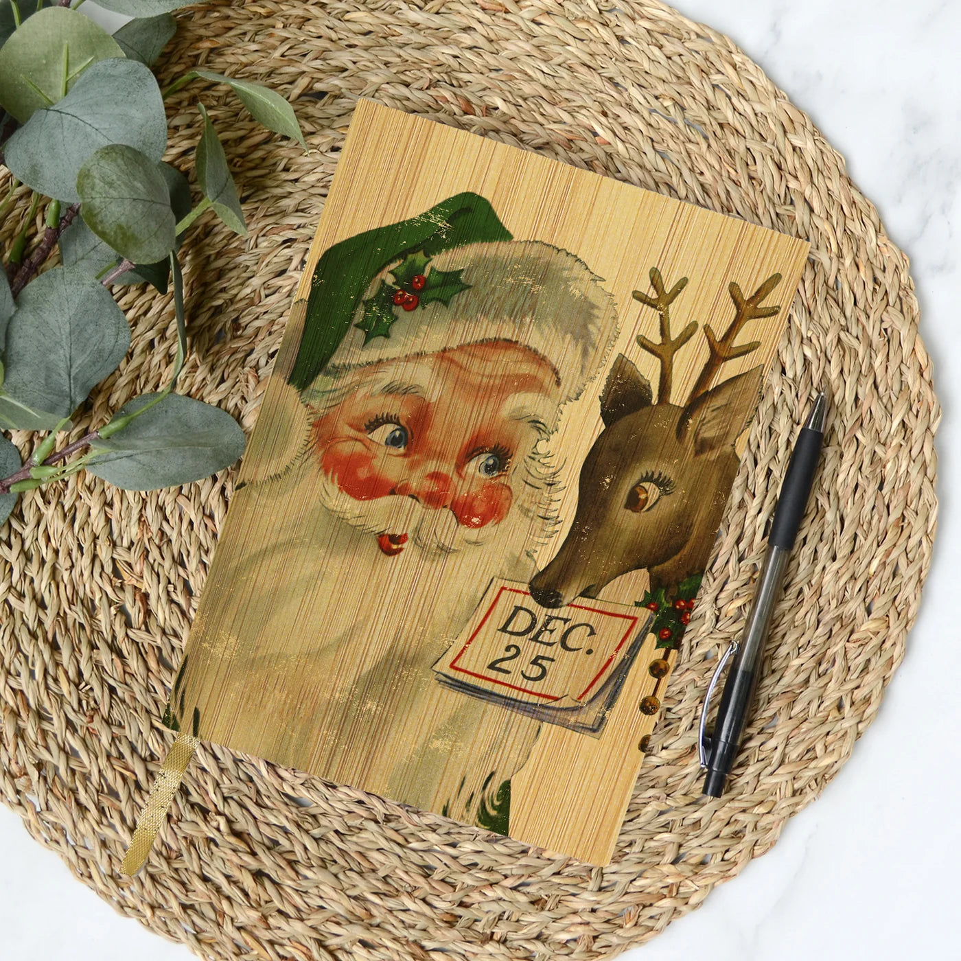 Santa With Reindeer December 25th Journal