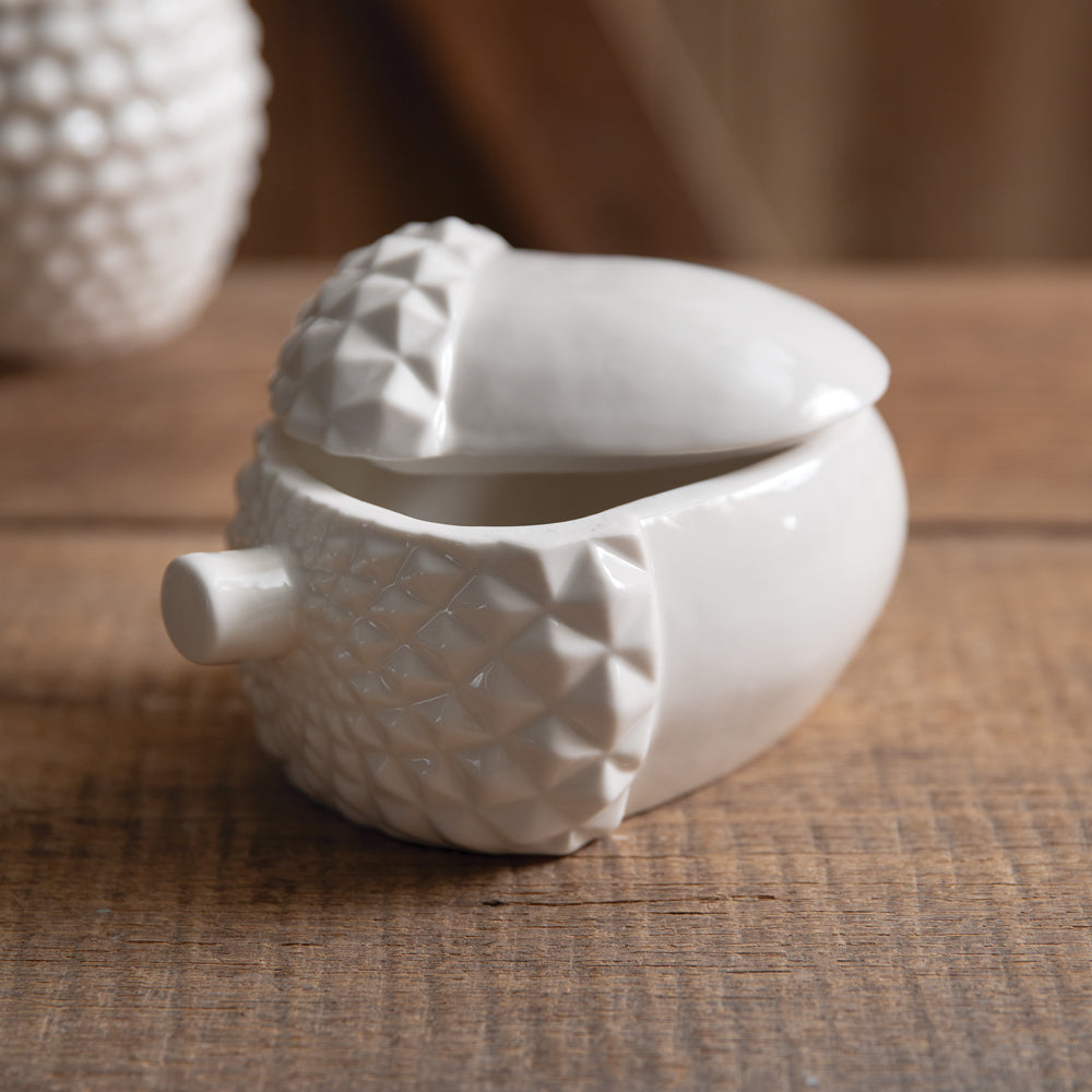 Porcelain Acorn Jar