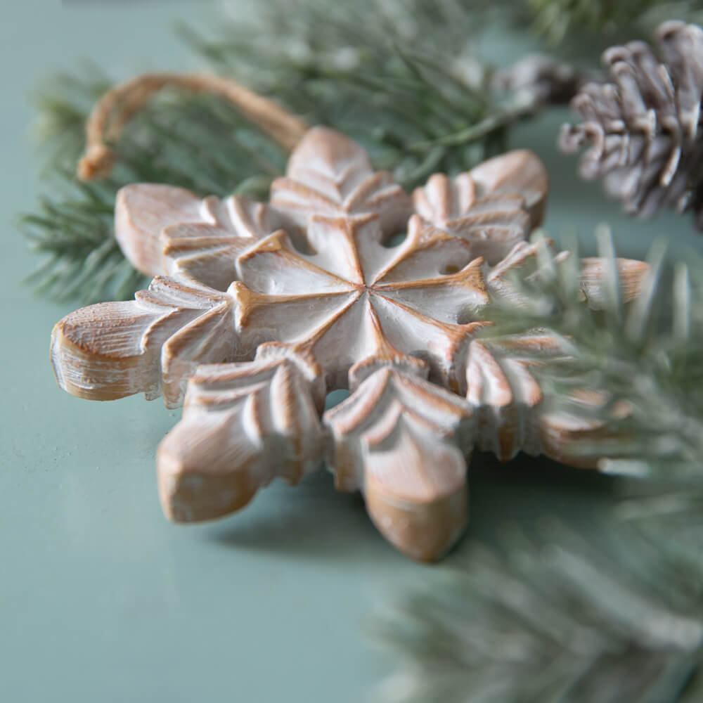 Resin Snowflake Ornament Set