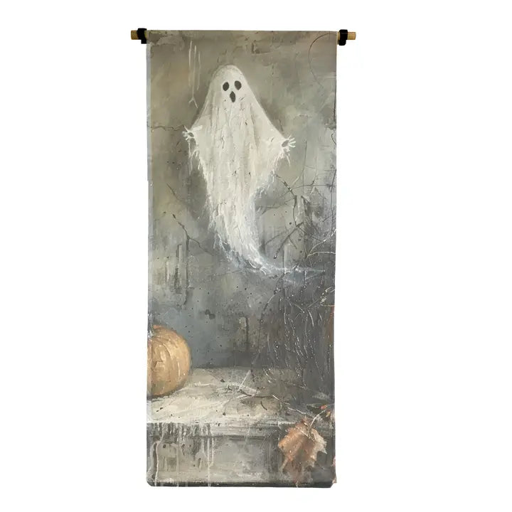 Spooky Ghost Vertical Canvas Scroll