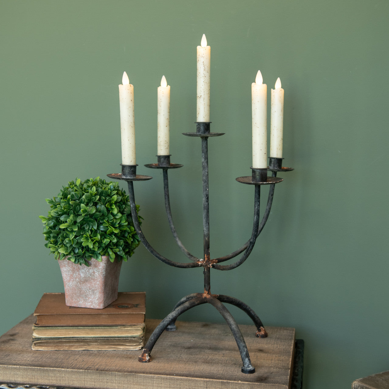 Black Candelabra Taper Candle Holder