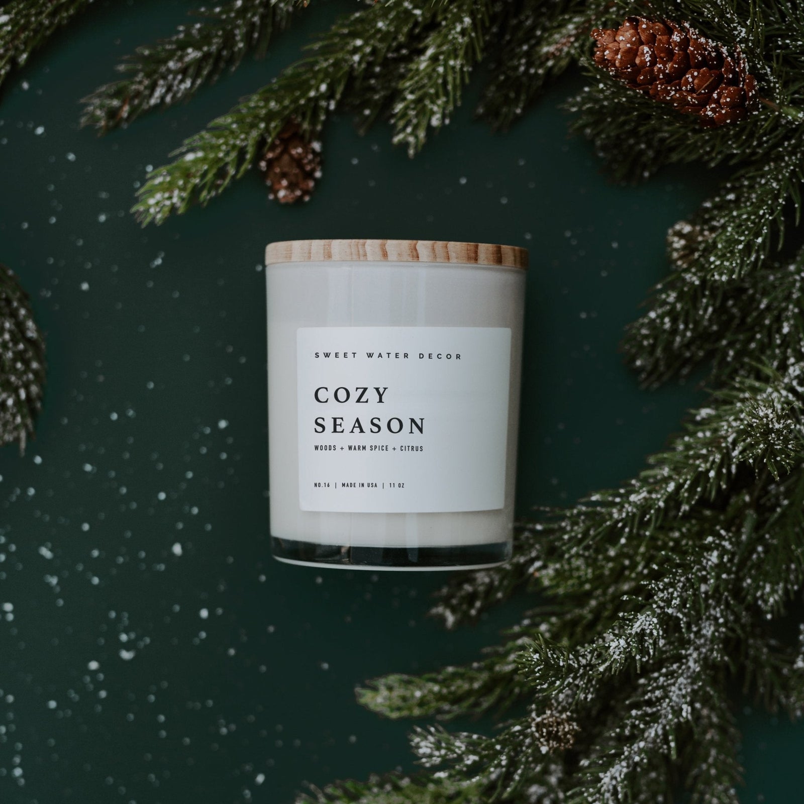 Cozy Season White Jar Candle