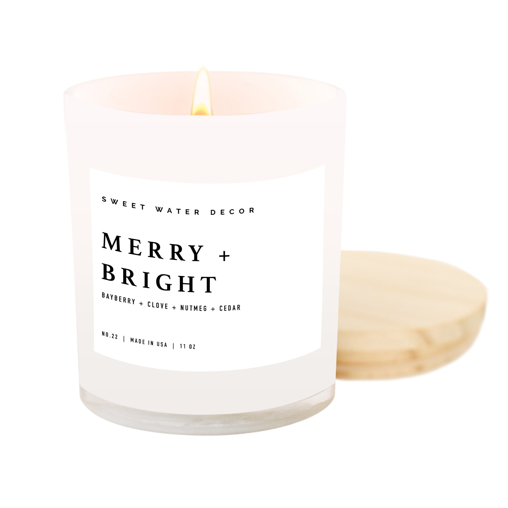 Merry + Bright White Jar Candle