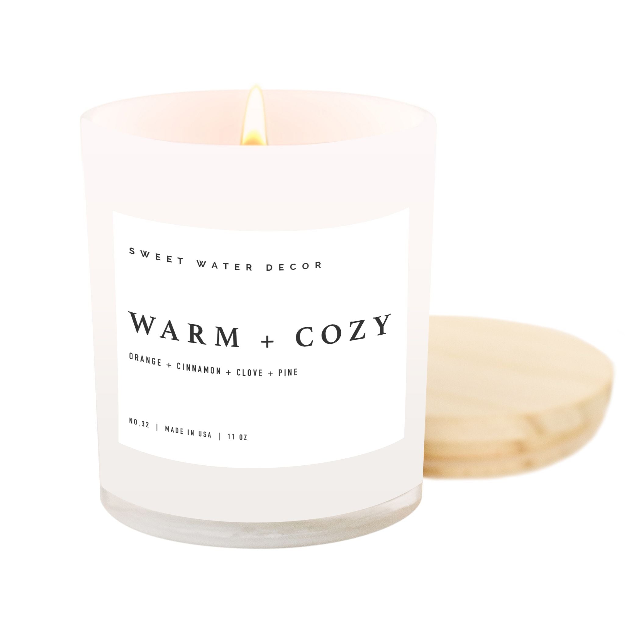 Warm and Cozy White Jar Candle