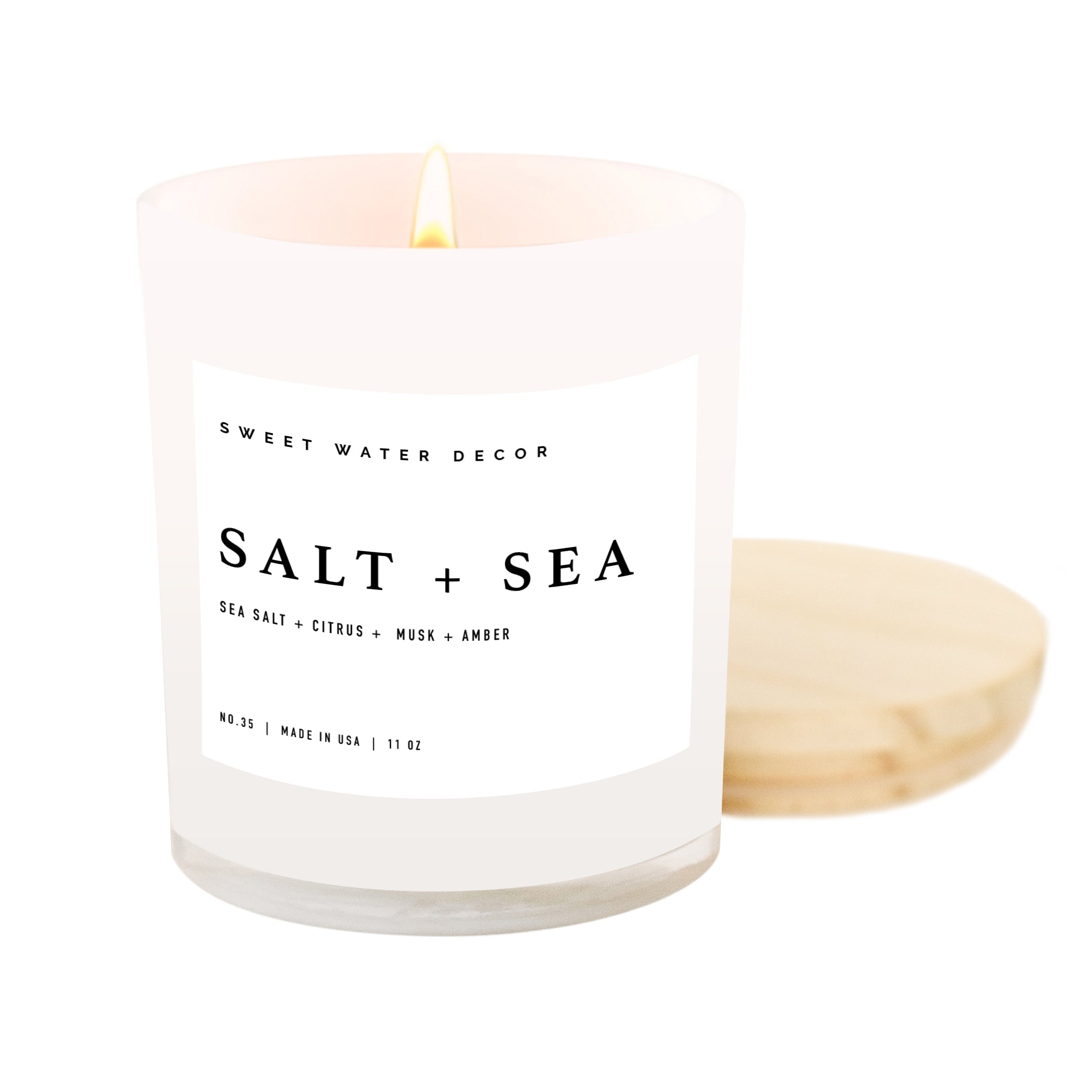 Salt & Sea White Jar Candle