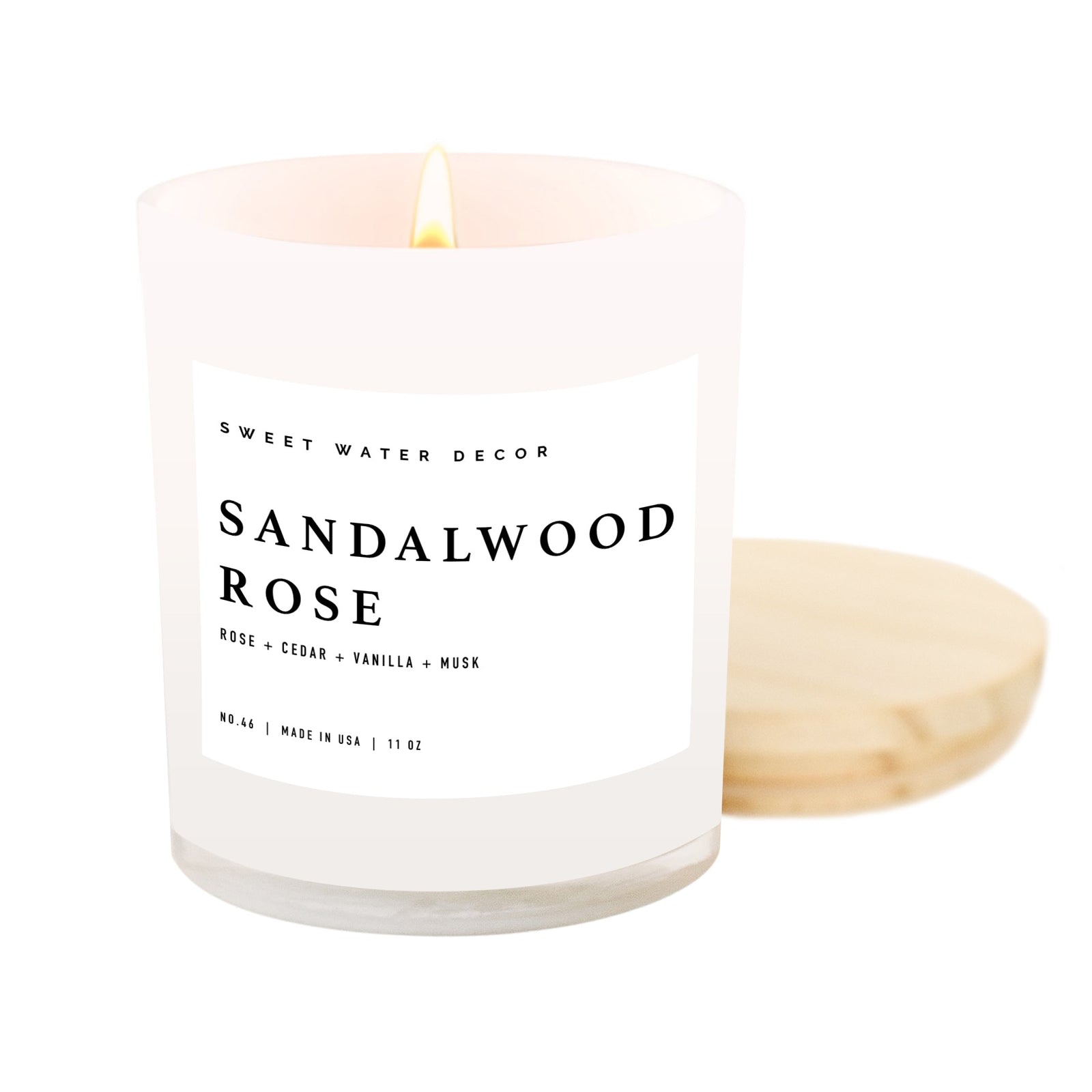 Sandalwood Rose White Jar Candle