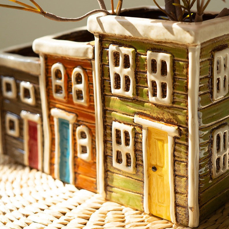 Ceramic Village Planter