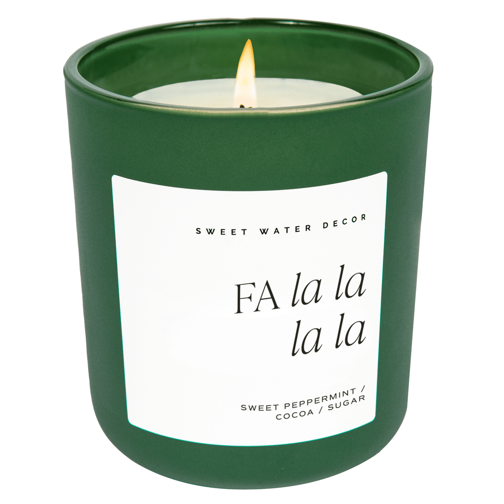 Fa La La La La Green Matte Jar Candle