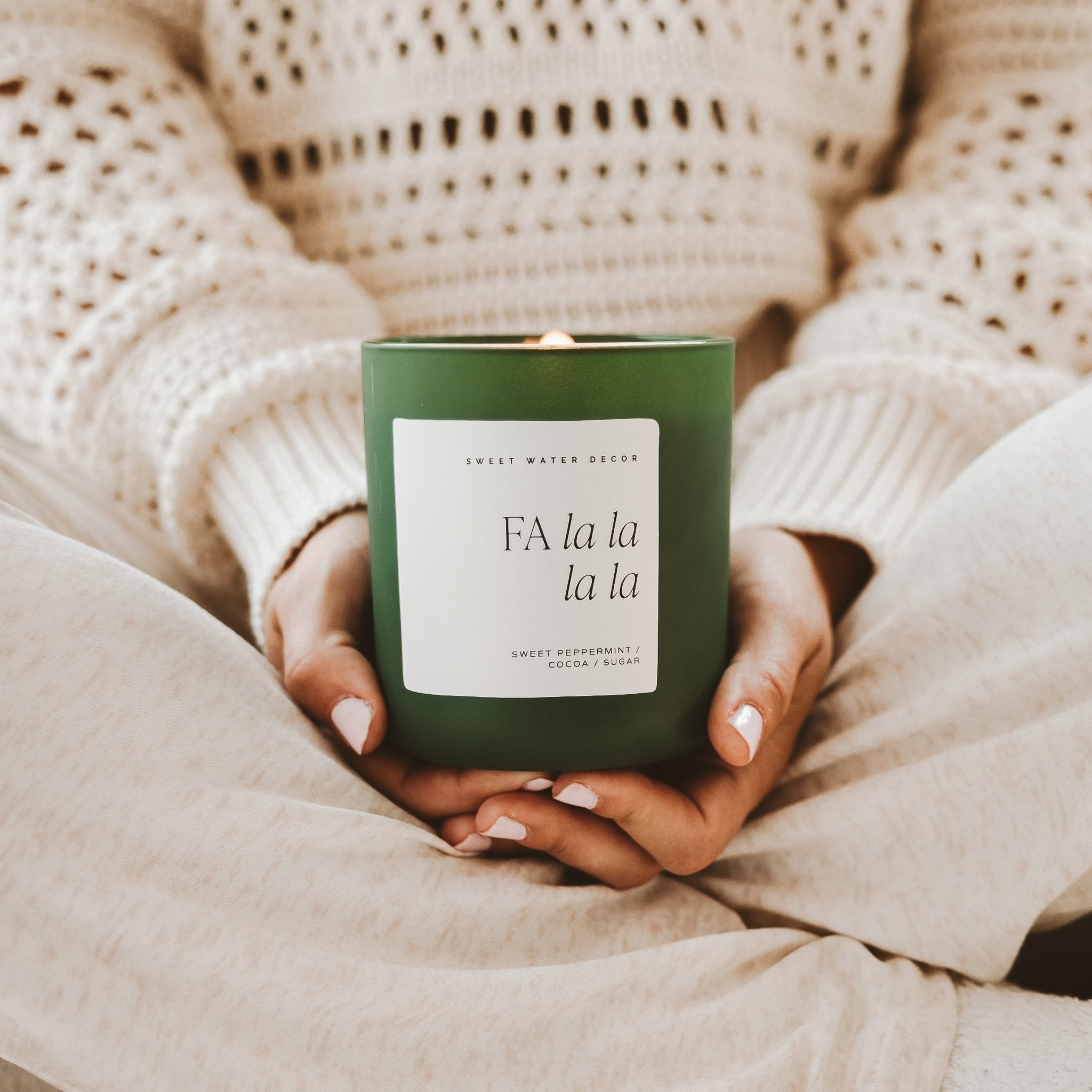 Fa La La La La Green Matte Jar Candle