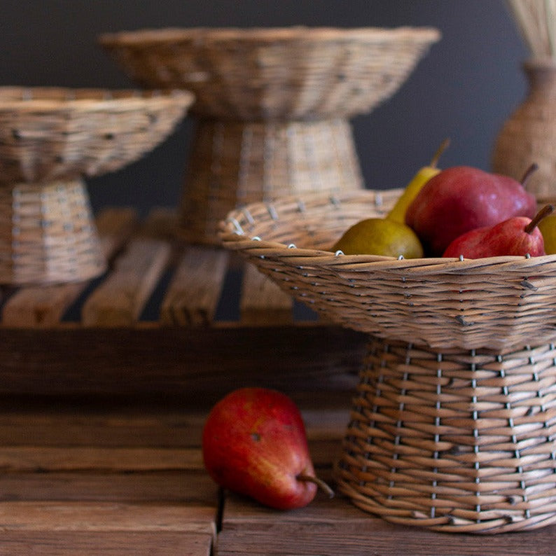 Wicker Compote Set