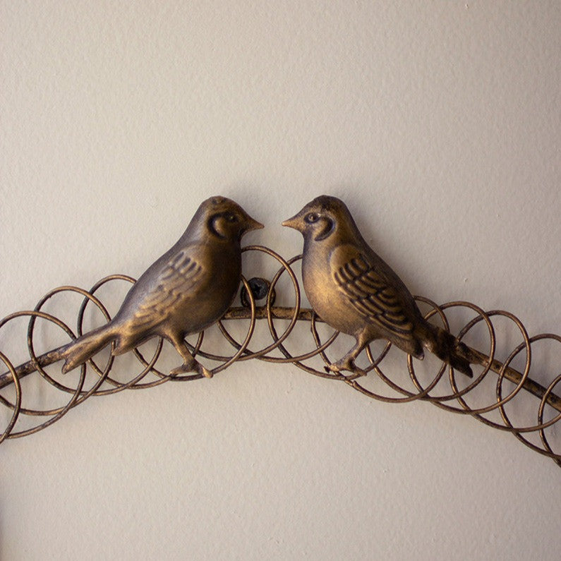 Two Birds Wire Wreath Photo Holder