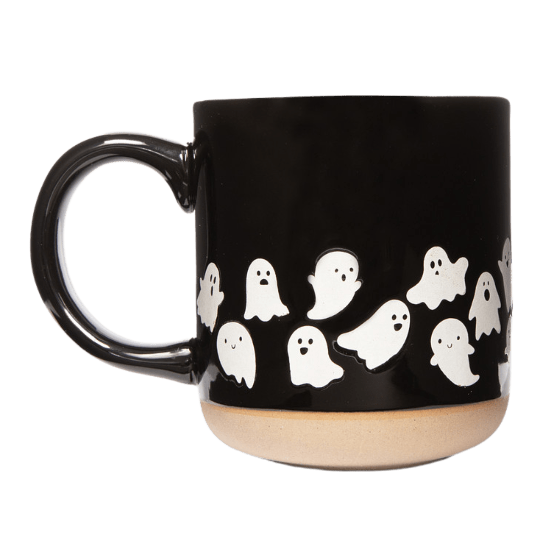 Ghosts Black Stoneware Coffee Mug