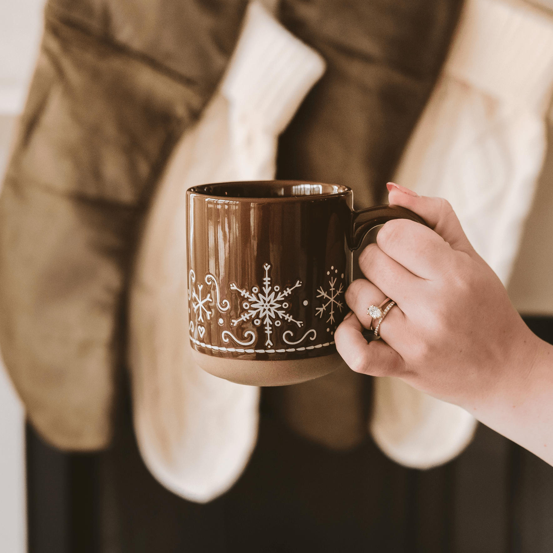 Gingerbread Stoneware Coffee Mug