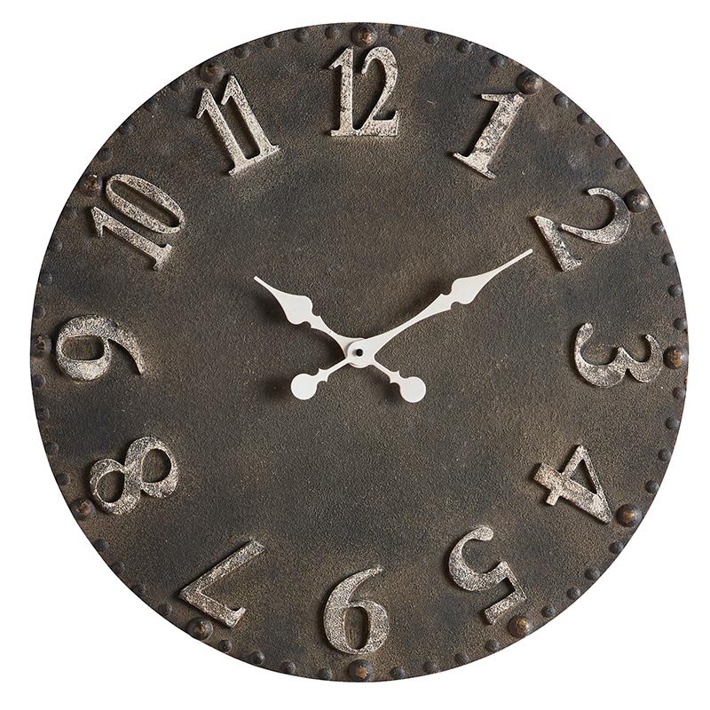 Rustic Black Wall Clock